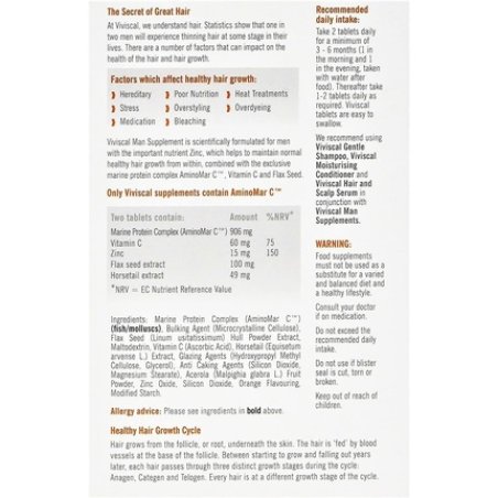 Viviscal Hair Growth Tablets for Men 180 Tablets