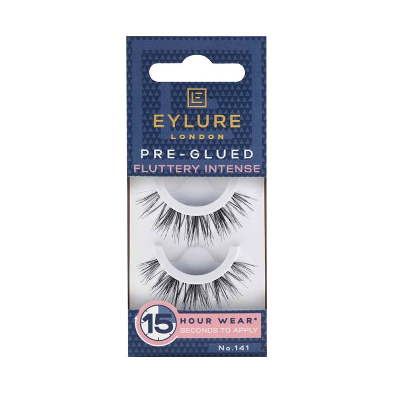 Eylure Pre-Glued Fluttery Intense No. 141 Bande de faux-cils Noir