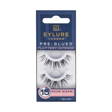Eylure Pre-Glued Fluttery Intense No. 141 Strip lashes Black