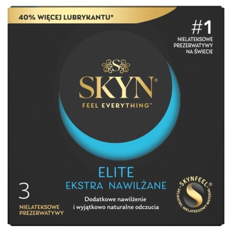 Elite Extra Lubricated Non-Latex Condoms - 3 Pieces