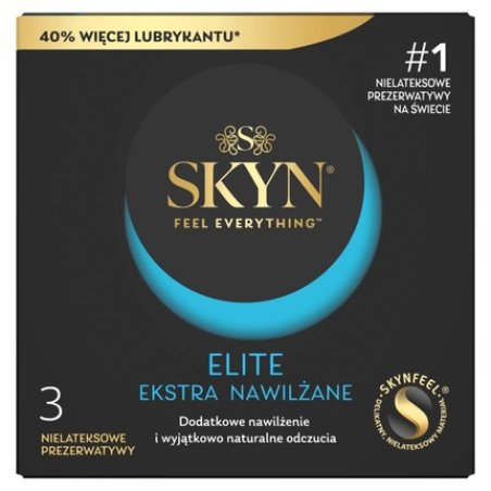 Elite Extra Lubricated Non-Latex Condoms - 3 Pieces