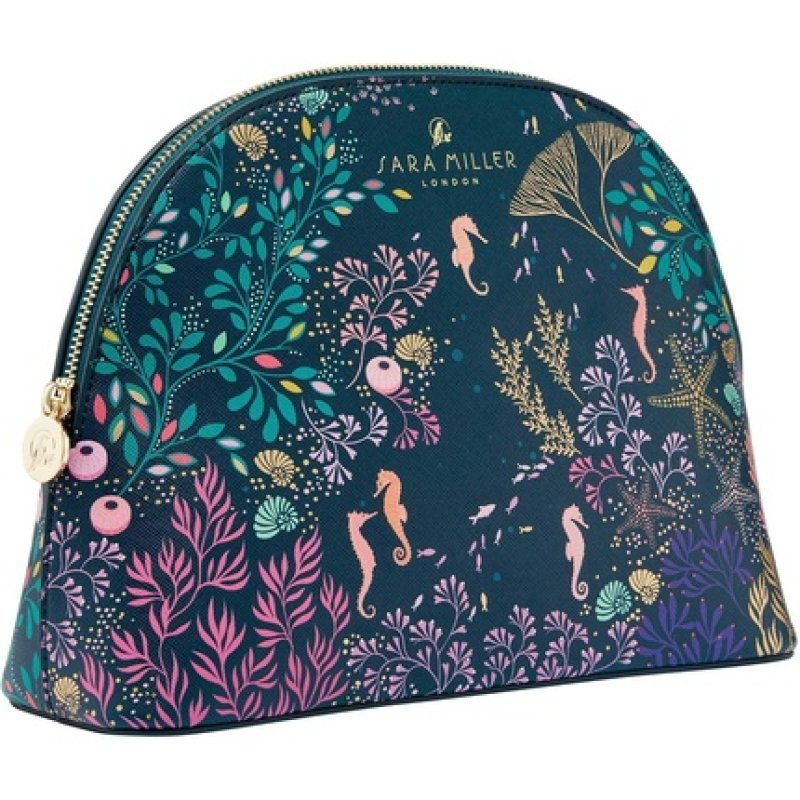 Sara Miller Beauty Underwater Spa Cosmetic Bag Large Marine Blue