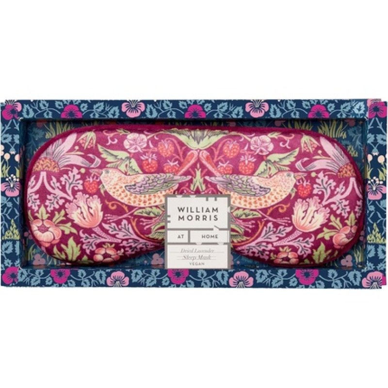 William Morris At Home Lavender Sleep Mask with Perfect Blackout Soft Velvet for Comfort Cruelty Free Vegan Friendly