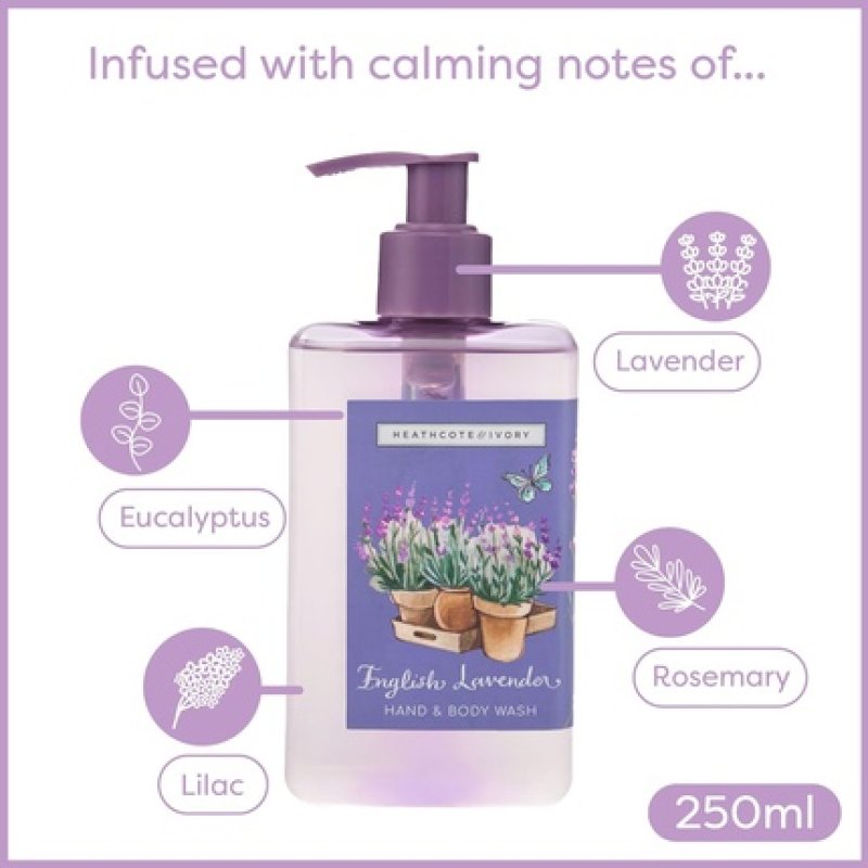 Heathcote & Ivory Hand and Body Wash 250ml Daily Self-Care Body Cleanser