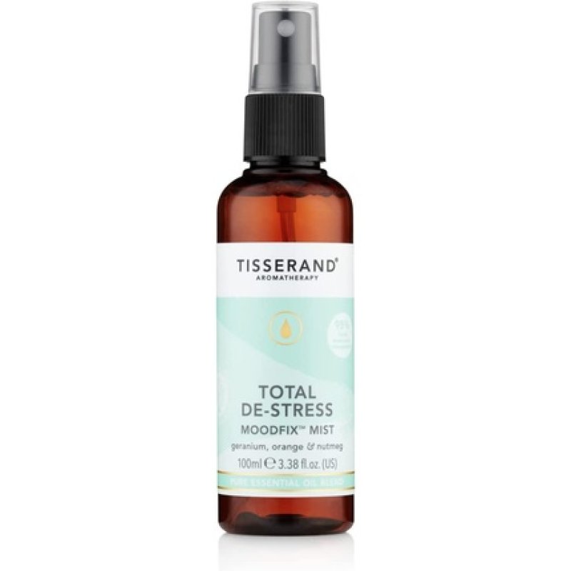 Tisserand Aromatherapy Total De-Stress MoodFix Mist Orange Geranium Nutmeg 100ml Calming Mist Spray