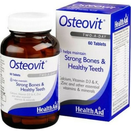 Health Aid Osteovit Dietary Supplement With Calcium Vitamins Minerals For Healthy Bones - 60 Tablets