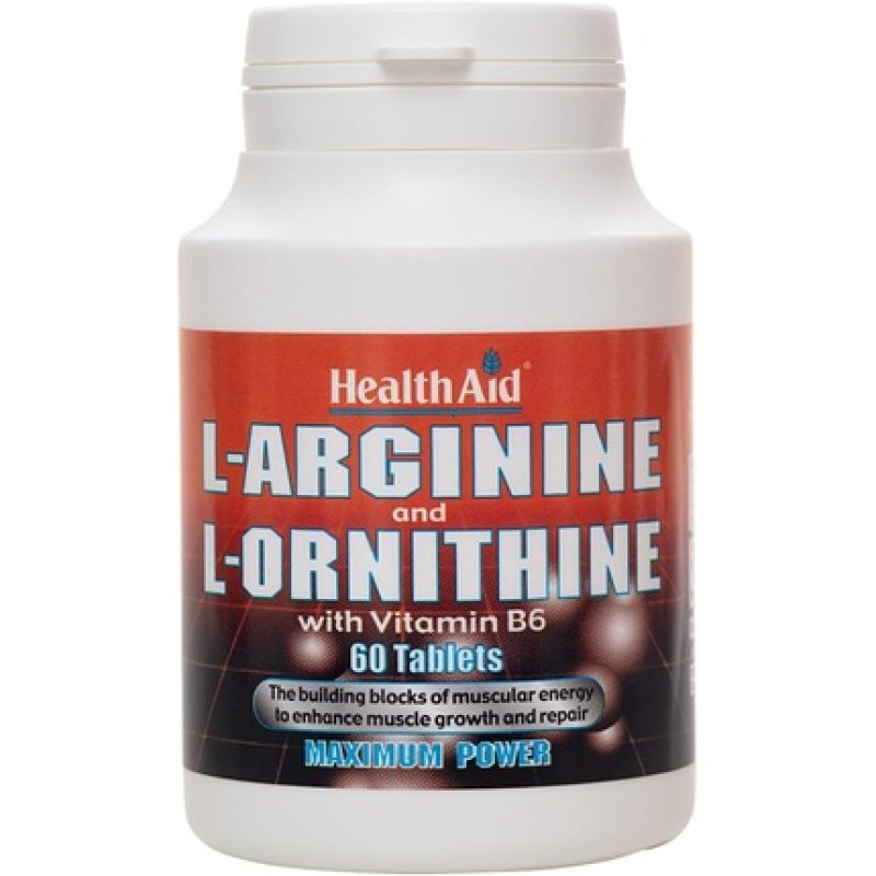 HealthAid L-Arginine with L-Ornithine 300mg 60 Tablets