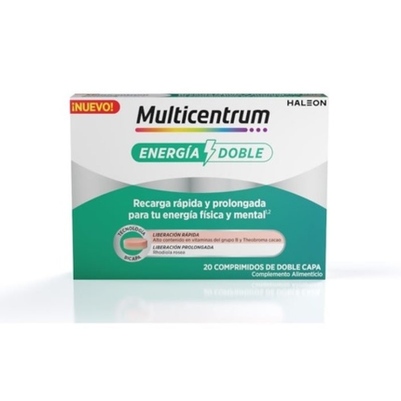 Multicentrum Double Energy 20 Tablets - Multivitamin Supplement
