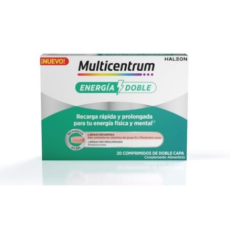 Multicentrum Double Energy 20 Tablets - Multivitamin Supplement