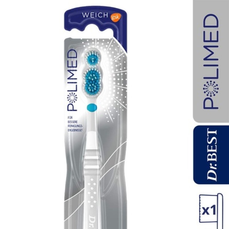 Dr. Best Polimed Toothbrush Soft for up to 49% Better Cleaning Performance in Hard-to-Reach Areas