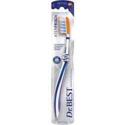 Dr. Best Atemfrisch Zahnbürste Medium - Removes Bad Breath Causing Bacteria