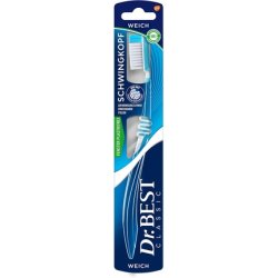 Dr. Best Soft Swing Head Toothbrush for Cleaning Hard to Reach Areas