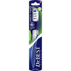 Dr. Best Hoch-Tief Toothbrush Medium with Curved Bristle Profile