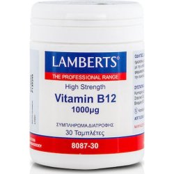 Lamberts Vitamin B12 1000 Micrograms For Normal Immune And Nervous System Function - 30 Tablets