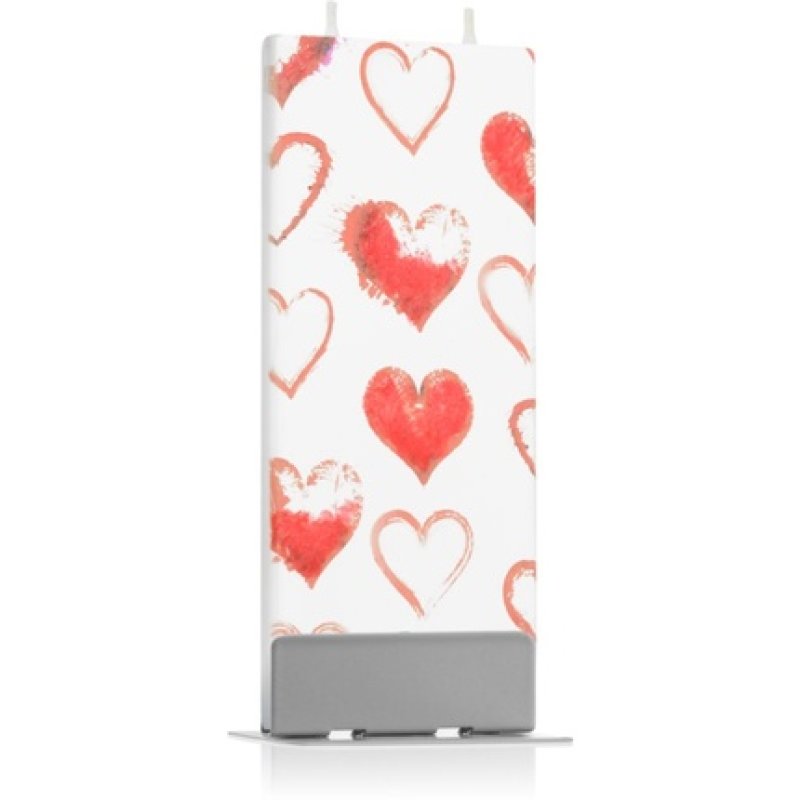 Flatyz Holiday Hearts Decorative Candle 6x15 cm