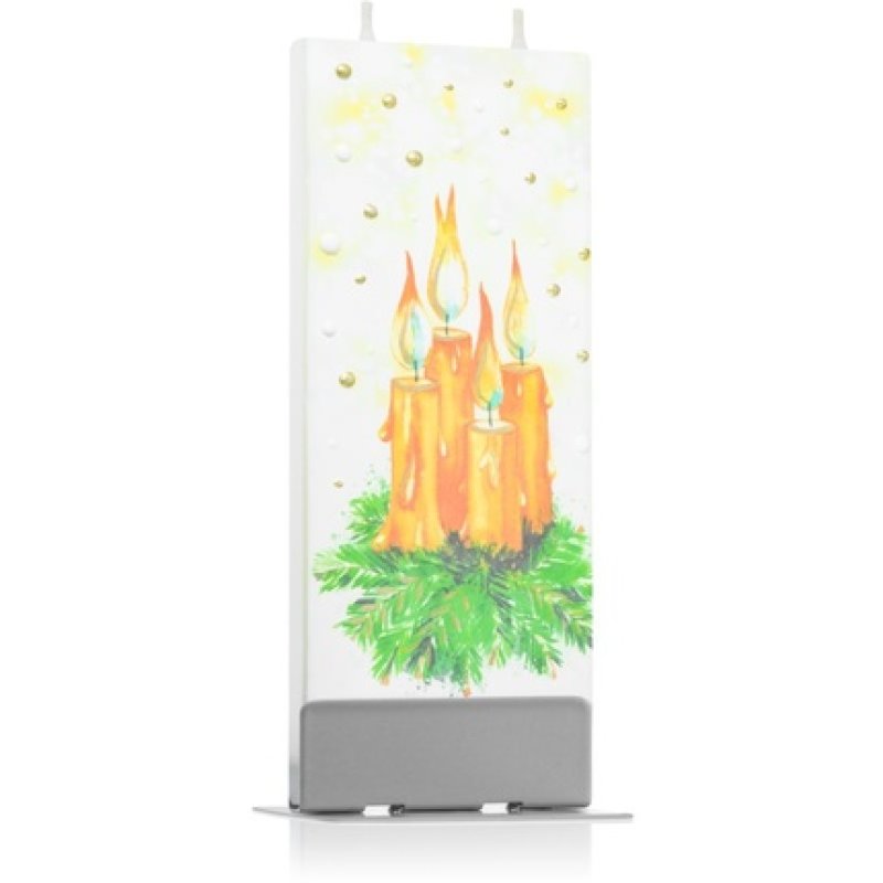 Flatyz Holiday Advent Wreath with Four Candles 6x15 cm