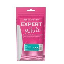 White Disposable Half Moon Nail Files Staleks Pro Expert