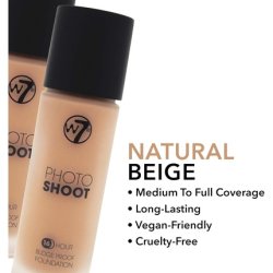 W7 Photo Shoot 16Hr Natural Beige Liquid Foundation 28ml
