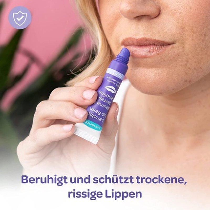 Lansinoh Lanolin Lip Balm Soothes and Protects Dry and Cracked Lips 7g