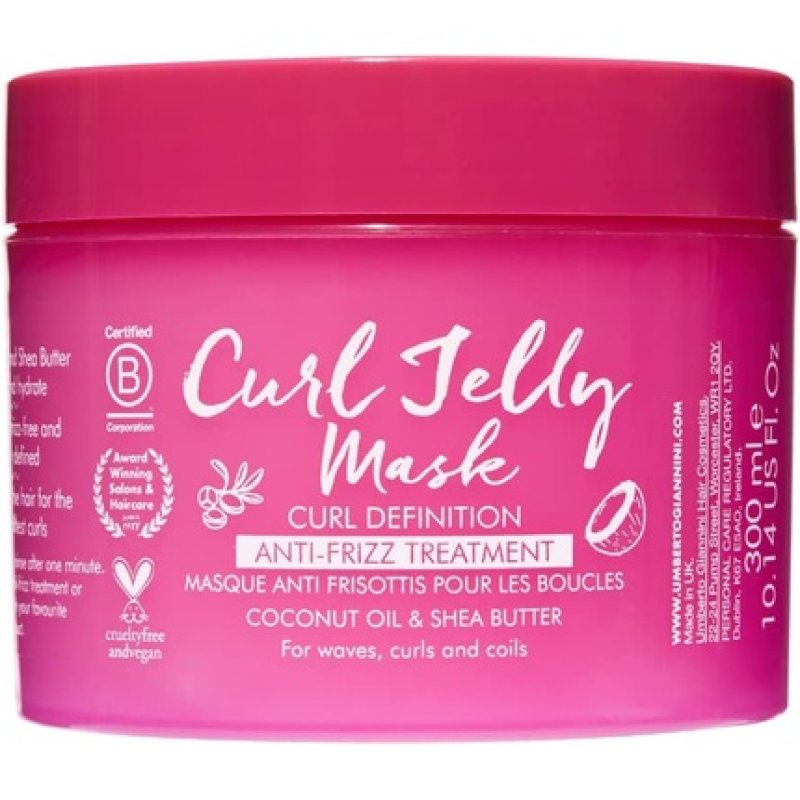Umberto Giannini Curl Jelly Mask 300ml Deep Conditioning Anti-frizz Treatment for Curly and Coily Hair