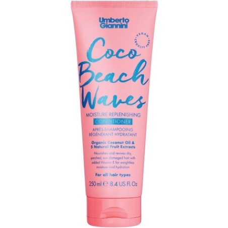 Umberto Giannini Coco Beach Waves Nourishing Conditioner for Dry Damaged Hair with Coconut Oil Fruit Extracts and