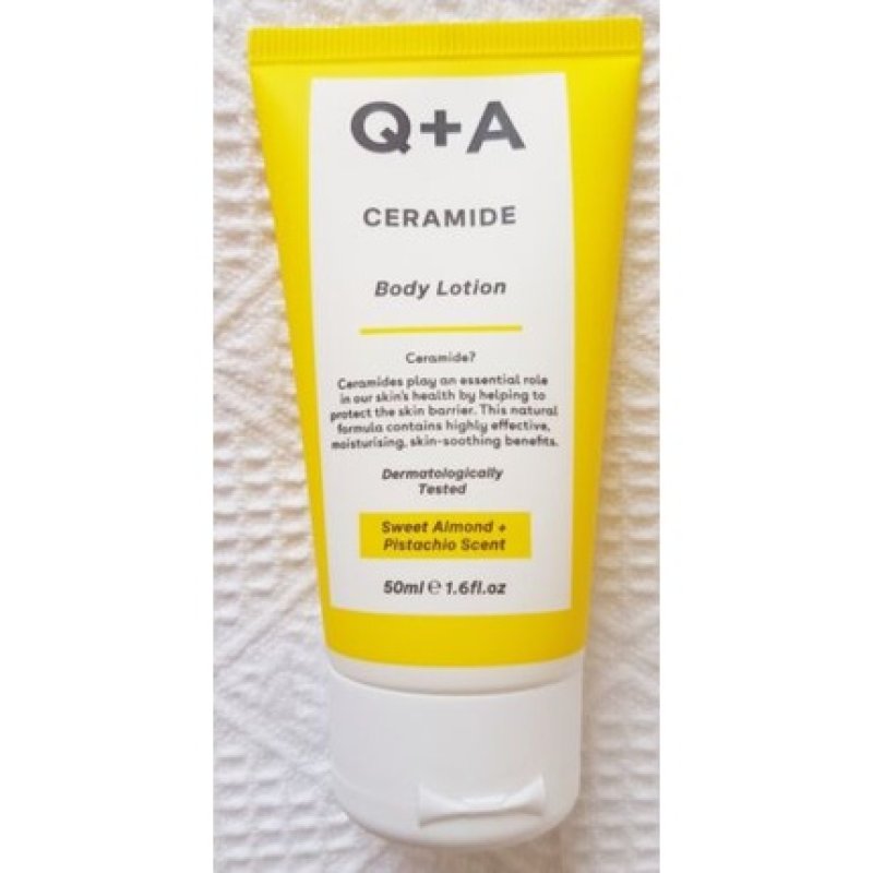 Q A Ceramide Body Lotion Moisturiser Sweet Almond & Pistachio 50ml
