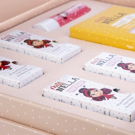 Miss Nella Limited Edition Beauty Case with Nail Polishes, Lip Balm, and Accessories for Girls and Teens - Kid Friendly