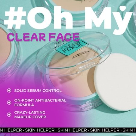 Lamel Ohmy Clear Face Powder Antibacterial Light Natural Coverage