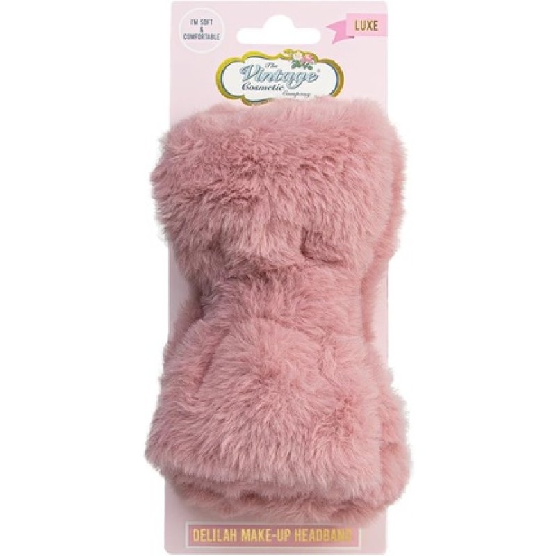 Delilah Makeup Headband Pink Extra Soft Vintage Cosmetics