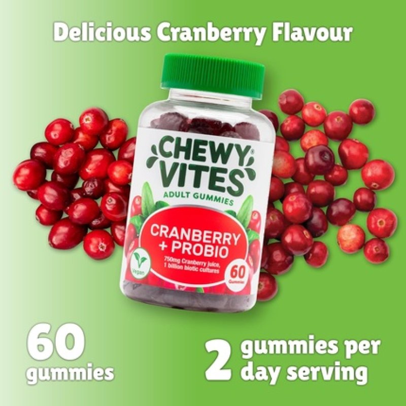 Chewy Vites Cranberry Probiotic Gummy Vitamins 60 Count