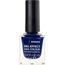 Korres Nail Polish With Sweet Almond Oil 87 Infinity Blue Gel Effect - 11ml