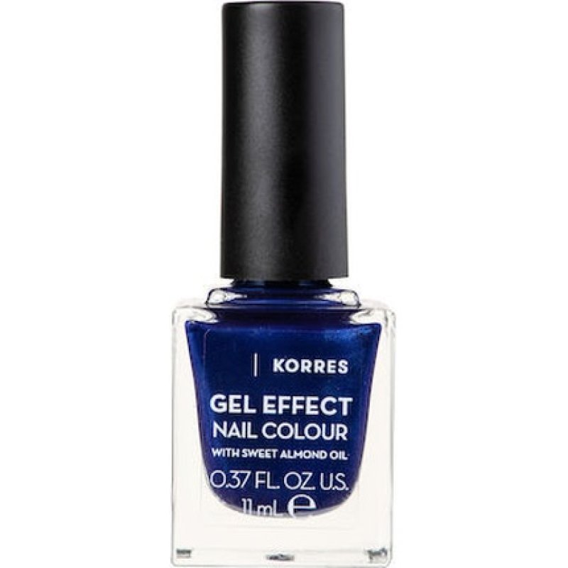 Korres Nail Polish With Sweet Almond Oil 87 Infinity Blue Gel Effect - 11ml