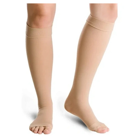 Varisan Vican Top Short Class 2 Knee-High Compression Socks - Beige, 1 Pair