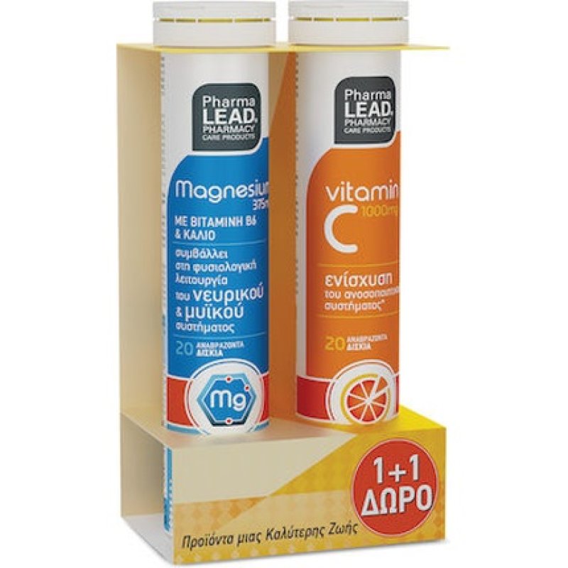 Pharmalead Magnesium With Vitamin C 6 20 Effervescent Tablets - 1000mg Orange Flavor