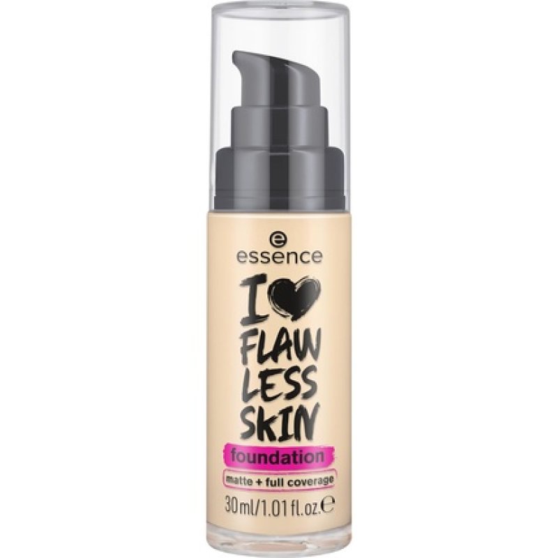 essence I LOVE FLAWLESS SKIN Foundation No. 20 Long-lasting Mattifying Instant Result Matt Vegan Oil-free UVA and UVB