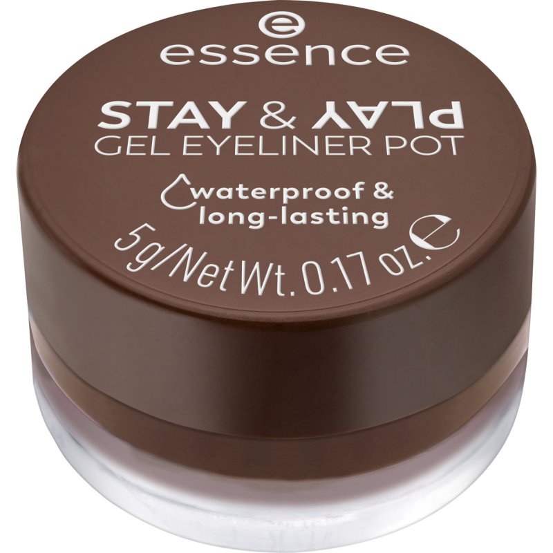 Essence Stay & Play Gel Eyeliner Pot No. 02 Long-Lasting Highly Pigmented