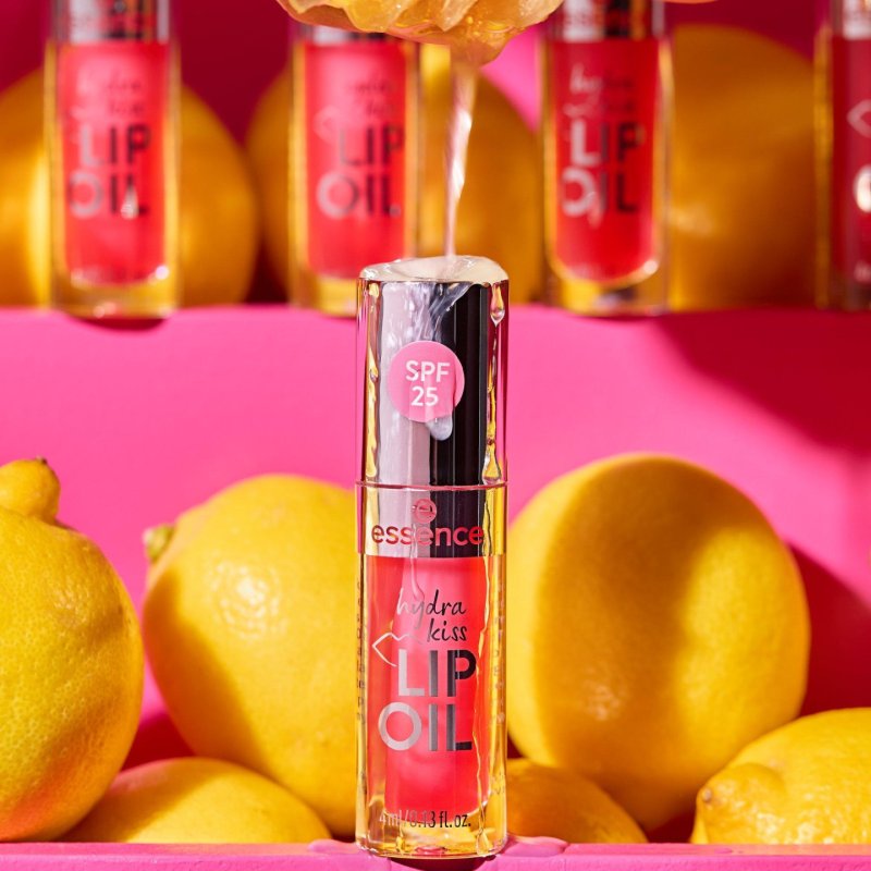 Essence hydra kiss LIP Oil PINK SQUEEZE PL. lip gloss 4 ml 104 Pink Squeeze, Please!