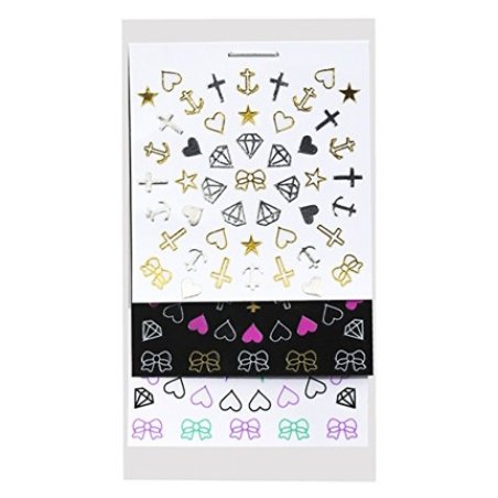 Elegant Touch Hearts & Bows Nail Art Stickers