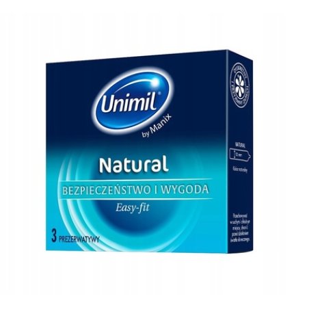 UNIMIL NATURAL Classic Condom for Pleasure and Natural Experience