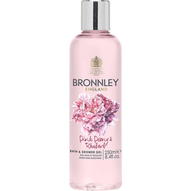 Bronnley Pink Peony and Rhubarb Bath and Shower Gel 250ml