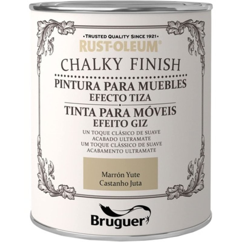 Rust-Oleum 4081703 Chalky Finish Yute 750 Ml Bruguer Painting Brown Jute 25