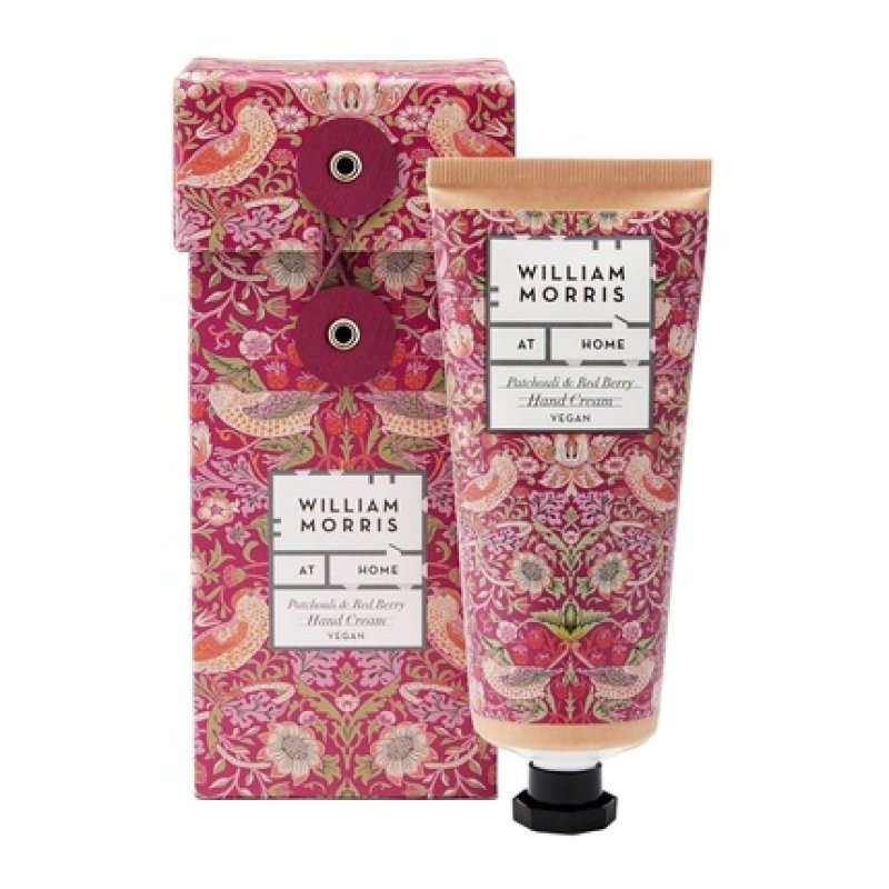 William Morris At Home Strawberry Thief Hand Cream Patchouli & Red Berry Scented 100ml