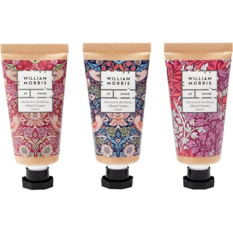 William Morris At Home Patchouli & Red Berry Hand Cream Gift Set Enriched With Shea Butter & Essential Oils Travel