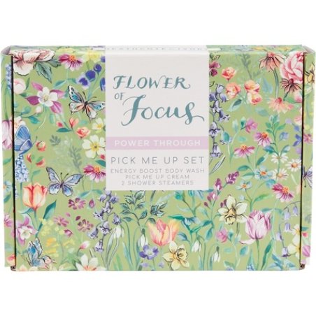 Heathcote & Ivory Flower of Focus Pick Me Up Gift Set 100ml Body Wash 100ml All Purpose Rich Cream 2 x 30g Shower
