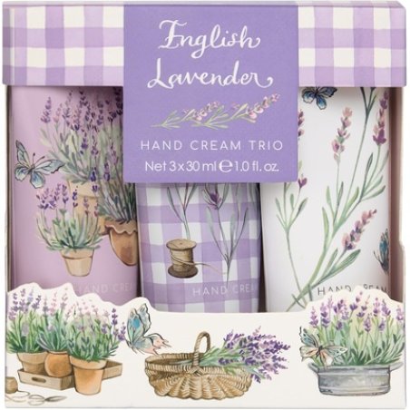 Heathcote & Ivory Hand Cream Trio with Lavender Essential Oil and Shea 30ml - Pack of 3