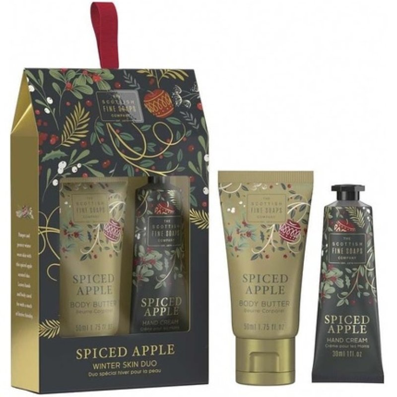 Scottish Fine Soaps Spiced Apple Winter Skin Care Duo 30ml 50ml
