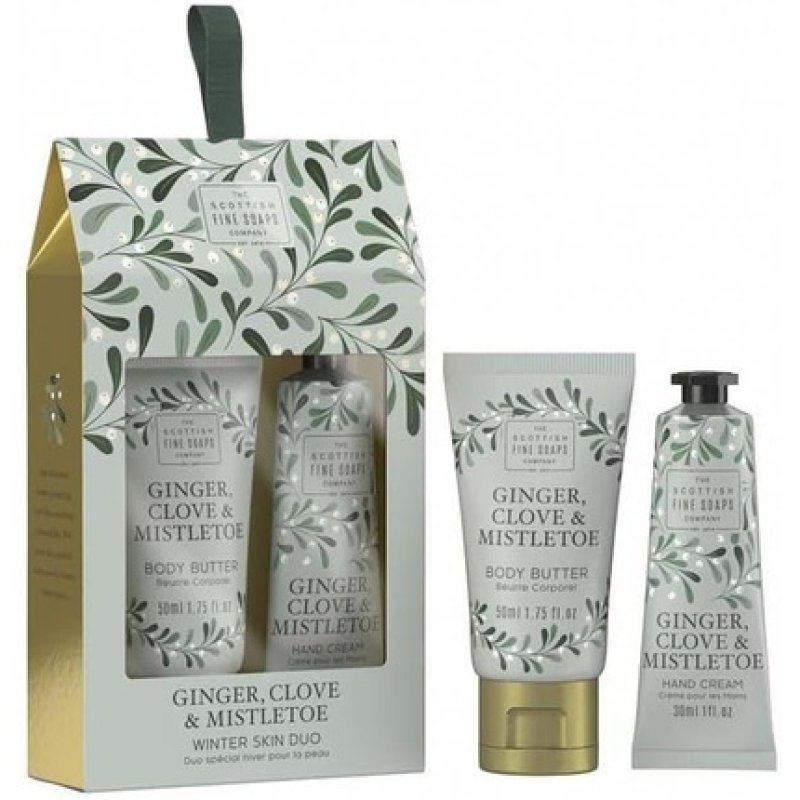 Scottish Fine Soaps Ginger, Clove & Mistletoe Winter Skin Care Duo 30ml & 50ml