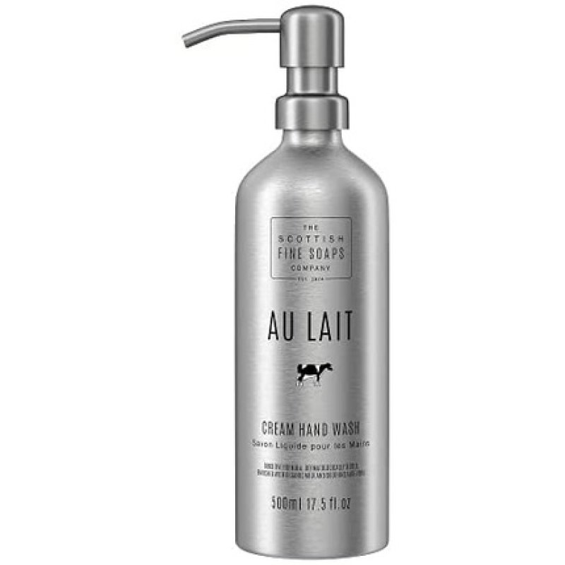 Scottish Fine Soaps Au Lait Cream Hand Wash 500ml Aluminium Pump Bottle