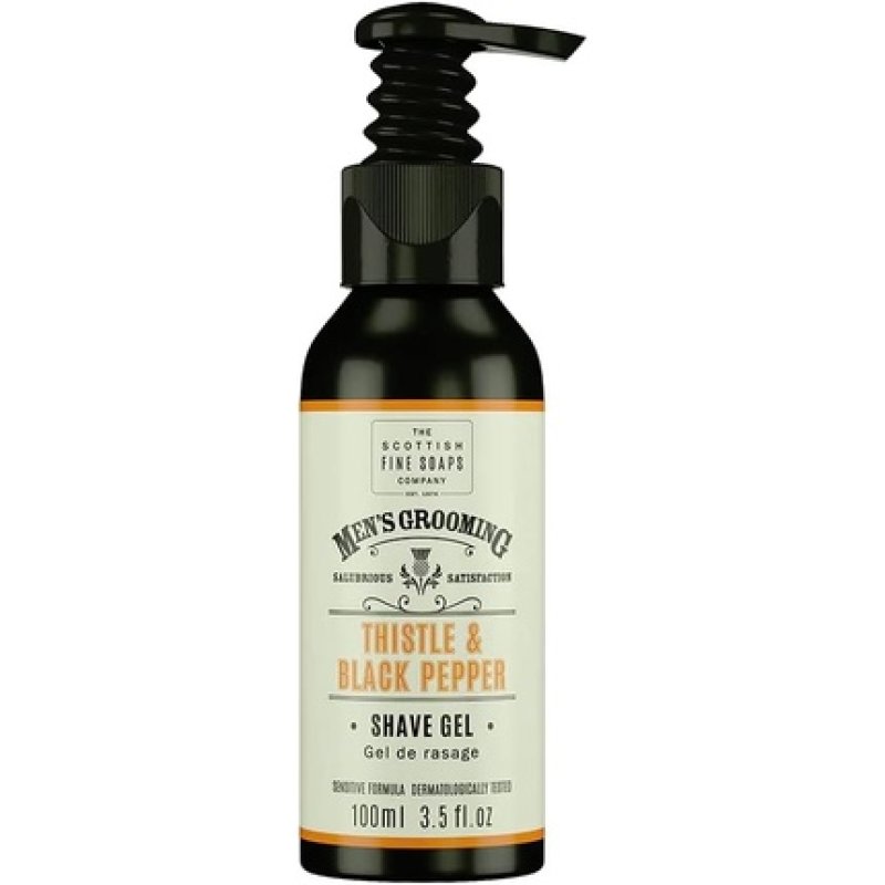 Scottish Fine Soaps Company Thistle & Black Pepper Shave Gel for Men 100ml