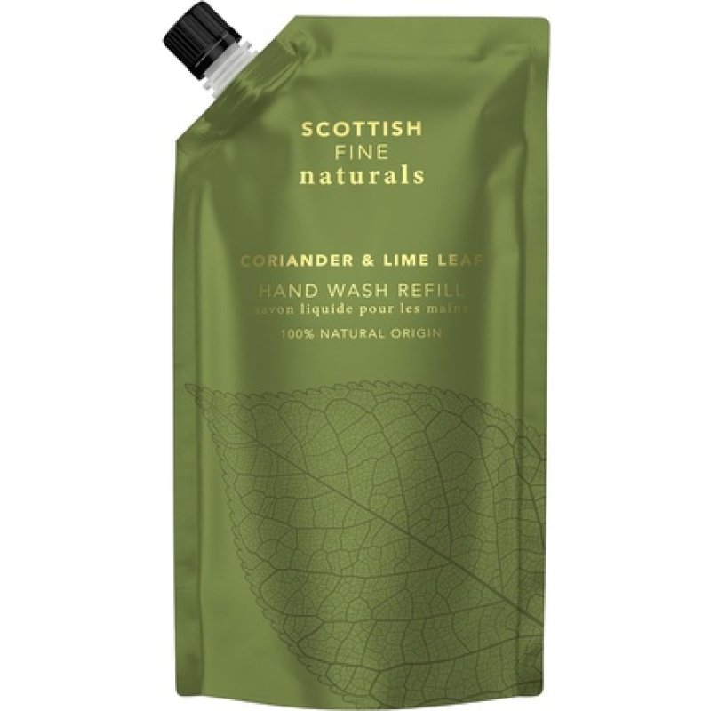 Scottish Fine Naturals Hand Wash Refill Coriander and Lime Leaf Enriched With Vitamin B5 600ml